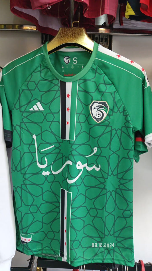 القميص الرسمي الجديد لمنتخب سوريا 2024! 🟢⚪⚫🔥